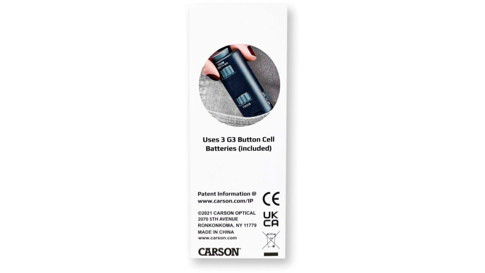 Carson MicroMax LED 60-75x Lighted Pocket Microscope MM-200
