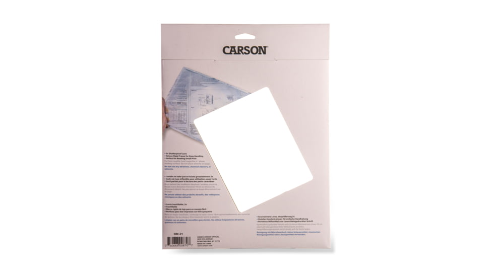 Carson Page Magnifier 2x Rigid-Frame Full Page Magnifier Loupe DM-21