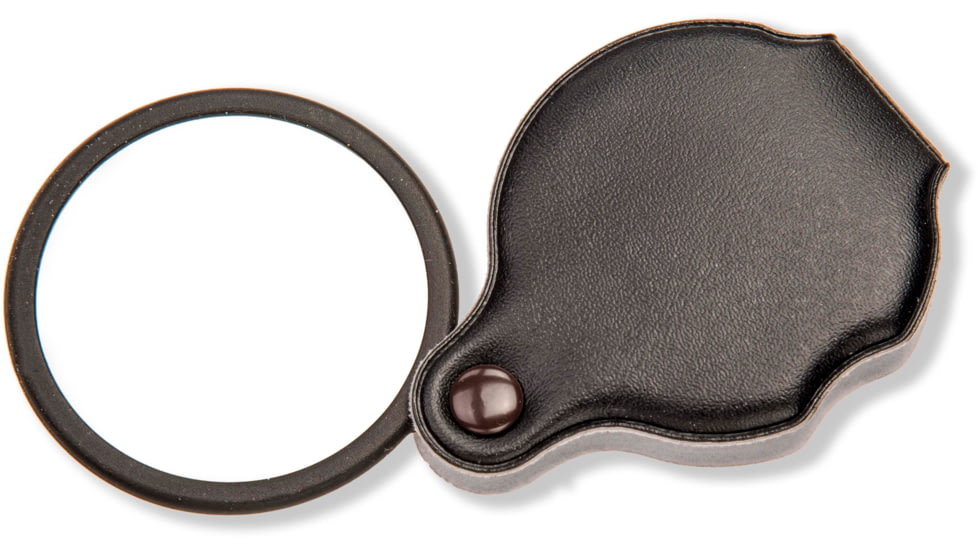 Carson Slide-OpenGlass Magnifier 4x w/Attached Case, Black, Small, GN-11