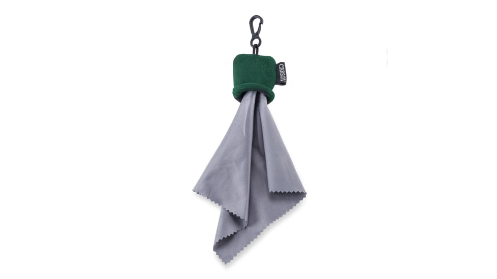 Carson Stuff-It Lens Cleaner, Cloth &amp; Pouch, Green, 1.7 x 1.1 x 1.8 in, SN-40GR