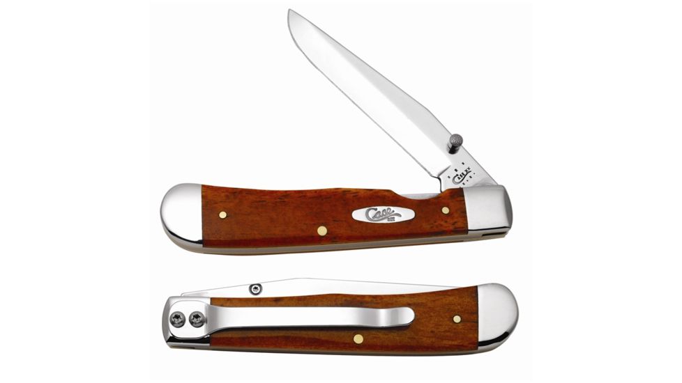 Case 6154LC SS Smooth Chestnut Bone TrapperLock Folding Knife w/Belt Clip,4.125in closed 30112
