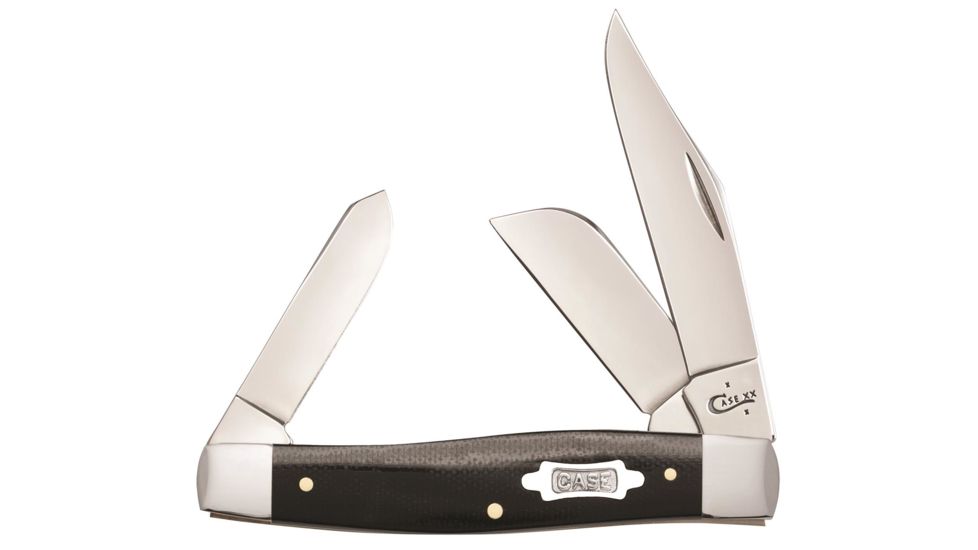 Case Black Canvas Laminate - Large Stockman Blade, 10375 SS, 23132