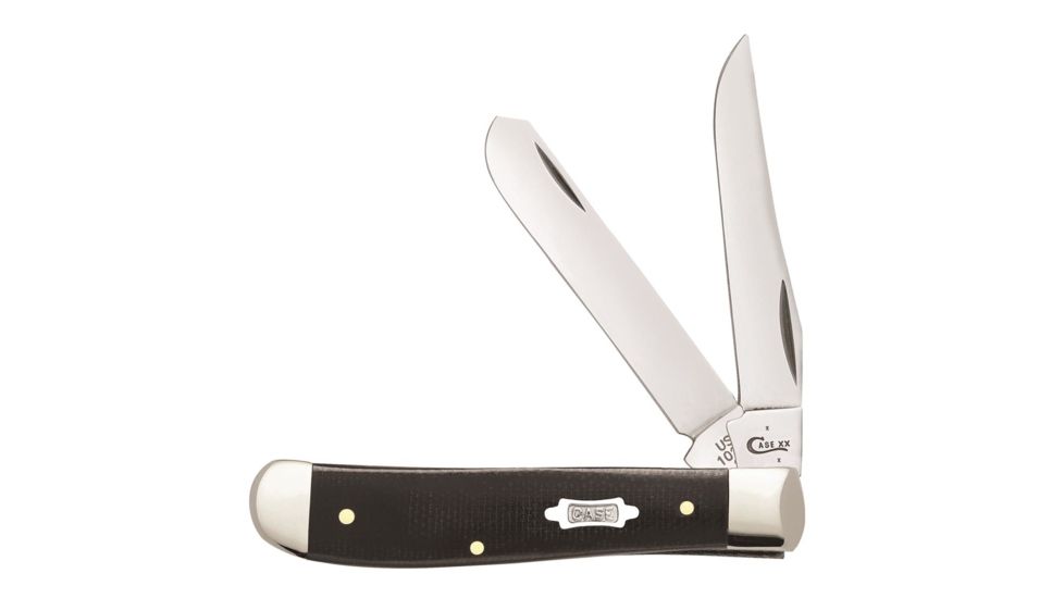 Case Black Canvas Laminate - Mini Trapper Blade, 10207 SS, 23136