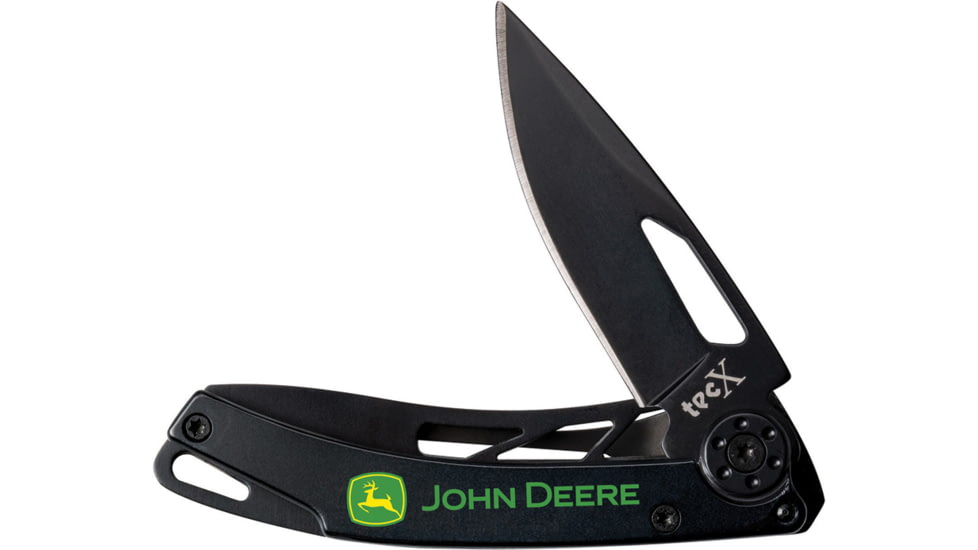 Case John Deere Tec X Dinero T0063.25MC Folding Knife, Black, Black stainless handle, 15769