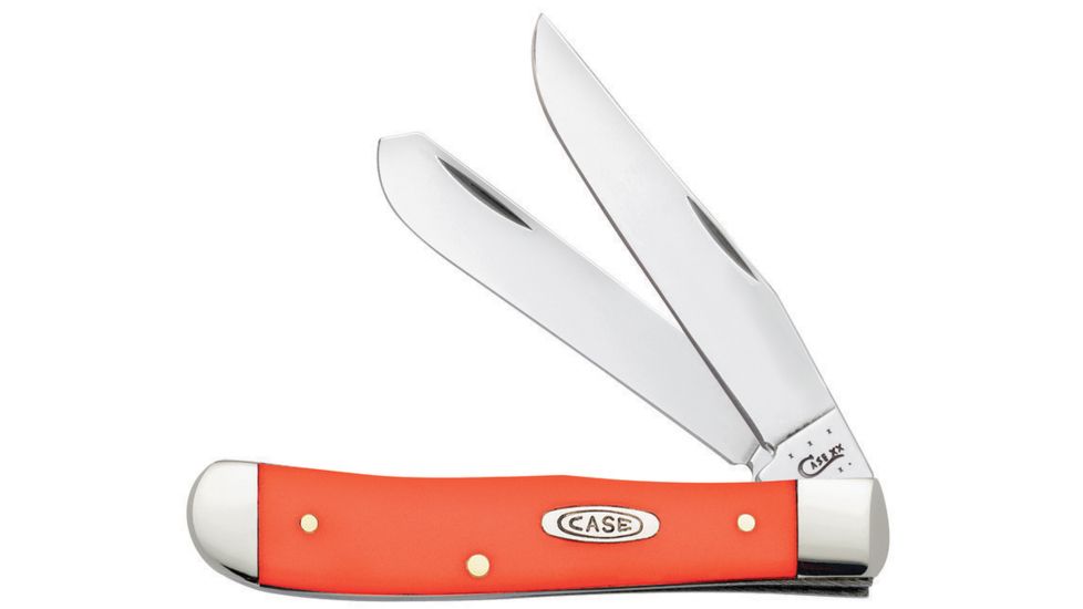 Case Smooth Orange Synthetic Handle Knife, Trapper Blade, 4254 SS 80500