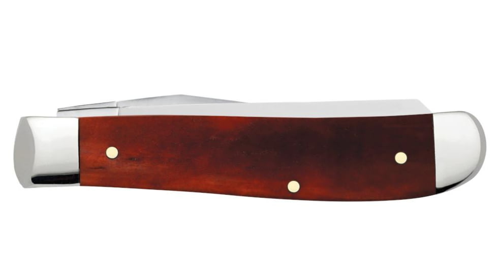 Case Mini Trapper Folding Knife Disciple, 3.5 in, Tru-Sharp Surgical Steel, Embellished Smooth Chestnut Bone Handle, 60868