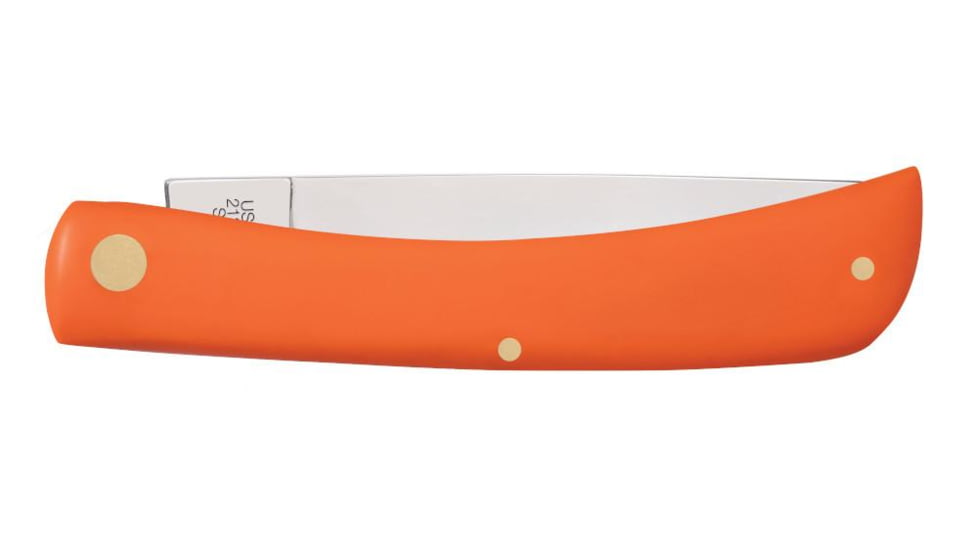 Case Sod Buster Folding Knife, 4.63 in, Tru-Sharp Surgical Steel, Smooth Orange Synthetic Handle, 80512