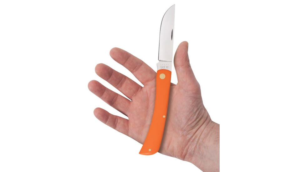 Case Sod Buster Folding Knife, 4.63 in, Tru-Sharp Surgical Steel, Smooth Orange Synthetic Handle, 80512