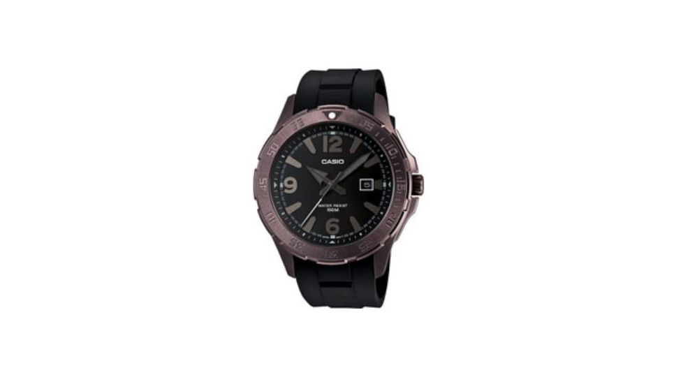 Casio Classic Diver Inspired Brown IP Watch with Dark Display MTD1073-1A1V