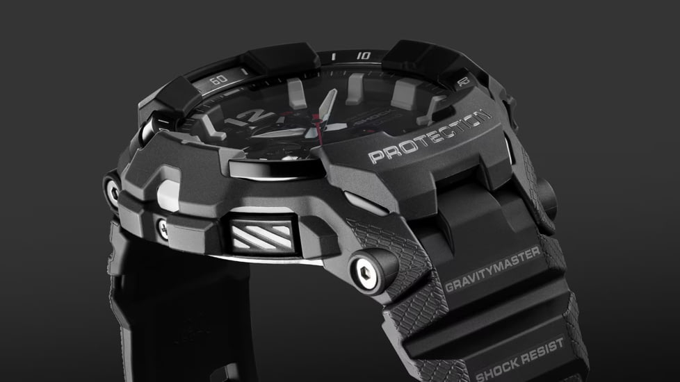 Casio G-Shock Gravity Master Men's Analog-Digital Watch, 55mm Case Diameter, Steel Bezel, Black Bio-based Resin Band, GRB300-1A, GRB300-1A