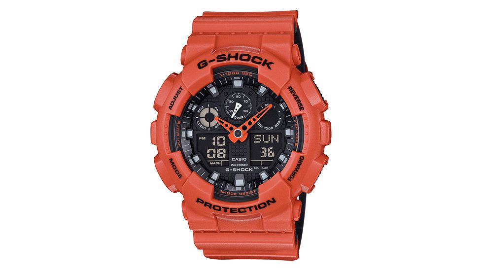 Casio Tactical Premier GS Military Clr Layer Watch, Orange, GA100L-4A