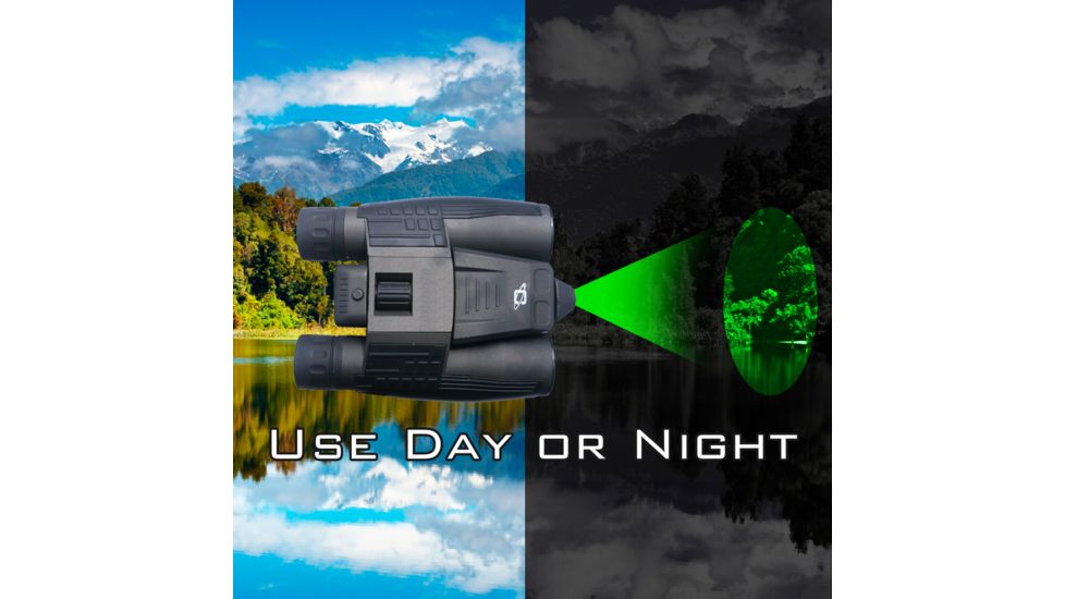 12x32mm Day/Night Green Laser Roof Prism Binocular and Case,Black