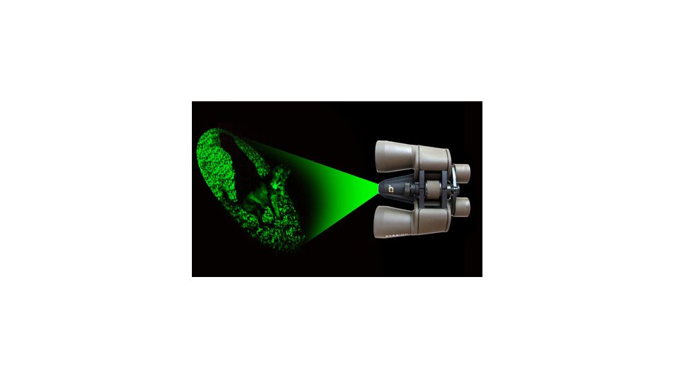 Cassini C-P7 7.5x50mm Waterproof Porro Prism Binocular w/Cassini C-IL Green Laser Illuminator