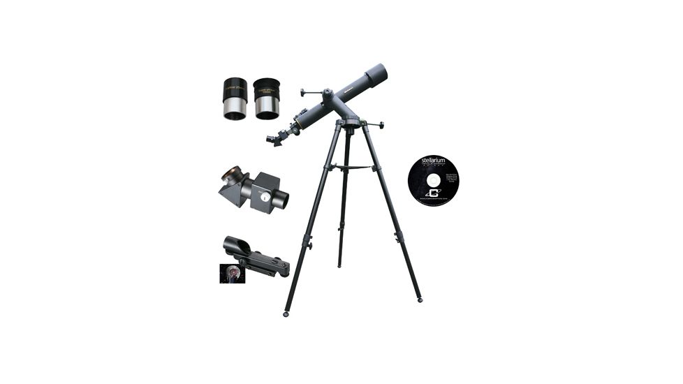 Cassini Day/Nite 720mm X 80mm Astro-Terrestrial Refractor Telescope, Charcoal C-72080TR