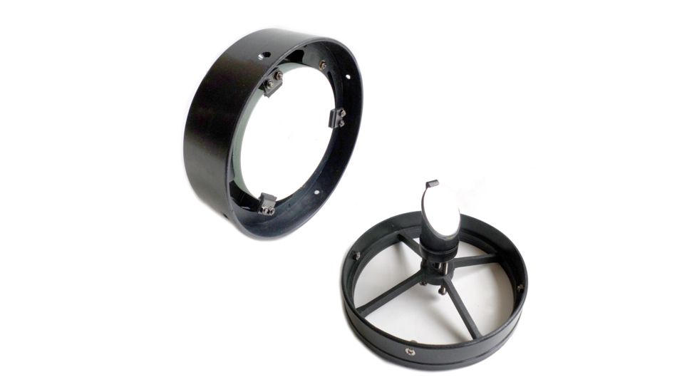 Cassini Spherical Primary Telescope Mirror and Cell, Plate Glass w/ Quartz Overcoat, Charcoal Cells, 120mm, 38mm, 27mm PMC 120 SET