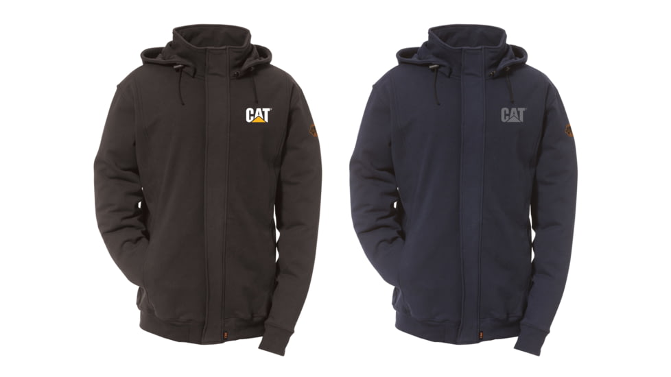 Caterpillar Flame Resistant Full Zip Sweatshirt - Men's, FR Black, FR Navy