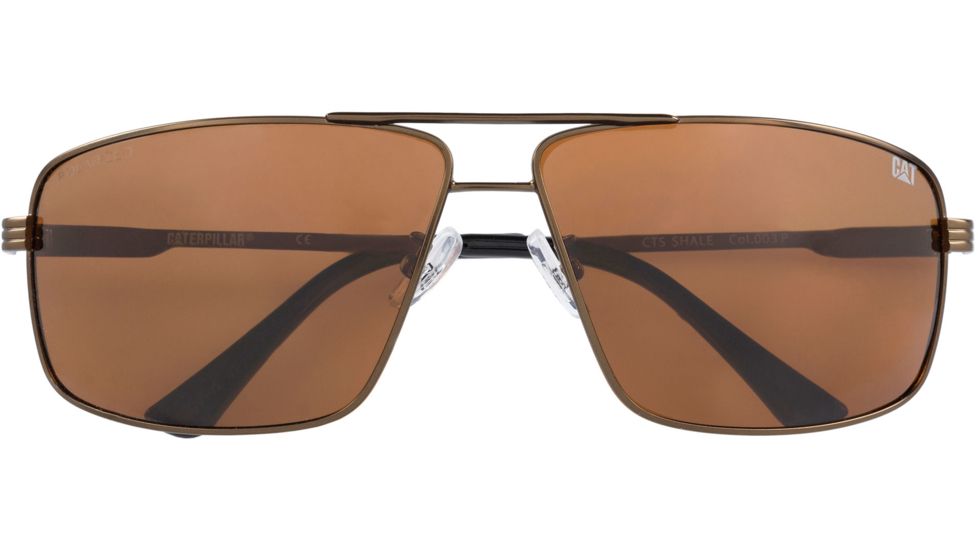 Caterpillar Shale Sunglasses,Matte Brown Frame,Solid Brown Lens, SHALE 003P
