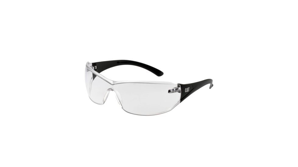 Caterpillar Shield Safety Glasses w/Clear Lenses, Black CSA-SHIELD-100