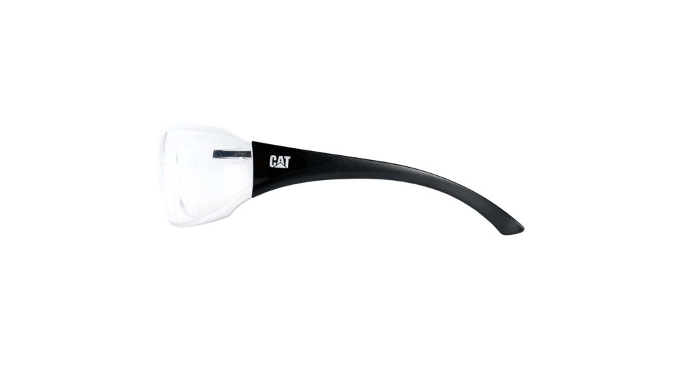 Caterpillar Shield Safety Glasses w/Clear Lenses, Black CSA-SHIELD-100
