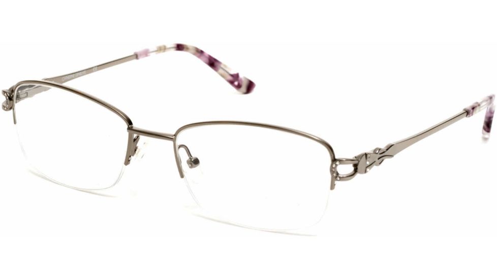Catherine Deneuve CD0421 Progressive Prescription Eyeglasses - Shiny Light Nickeltin Frame, Shiny Light Nickeltin Lenses, 52 mm Lens Diameter CD042152010