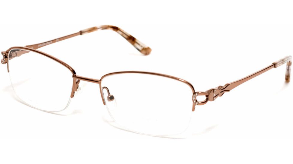 Catherine Deneuve CD0421 Progressive Prescription Eyeglasses - Shiny Light Brown Frame, Shiny Light Brown Lenses, 52 mm Lens Diameter CD042152045