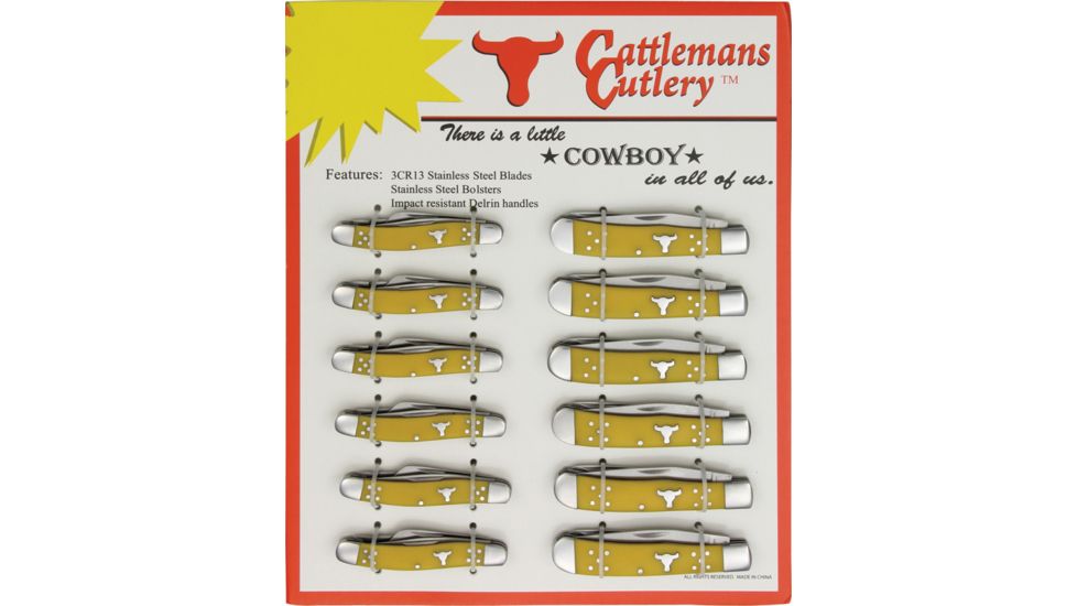 CattlemanS Cutlery 12- Piece Knives Display Board CC0050YDT