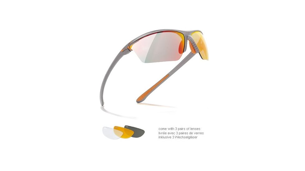 Cebe Cinetik Sunglass Electric Blue Frame, Grey Silver/Yellow/Clear Lens CBCINETIK1