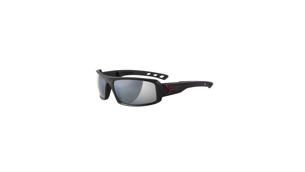 Cebe S'Sential Single Vision Rx Sunglasses Matte Black/Red Frame, CBSENT6