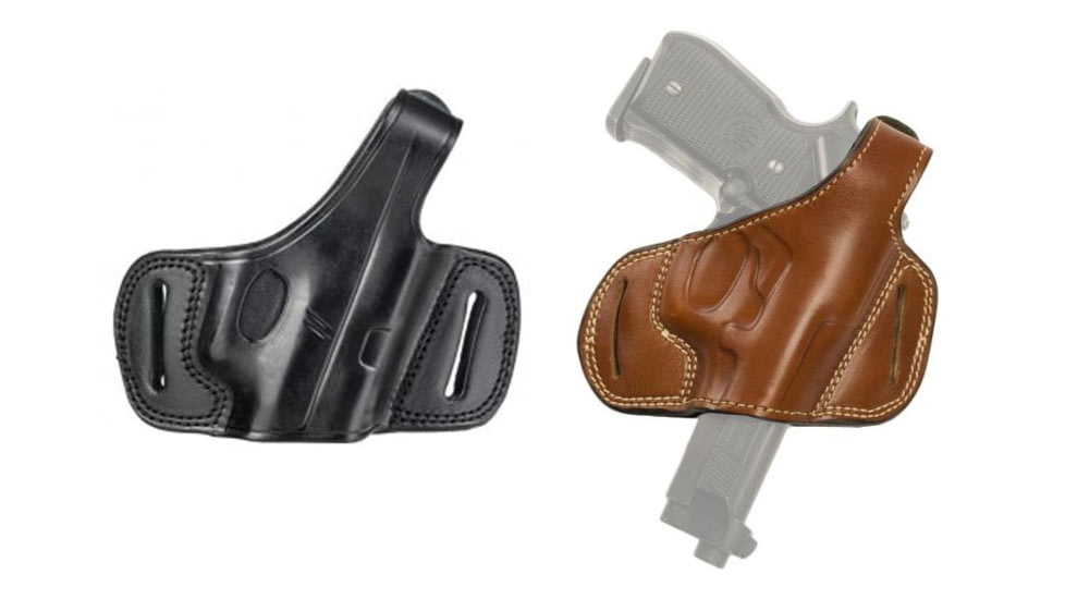 Cebeci Arms Beretta Leather Half Pancake Holster 20887, Black, Tan