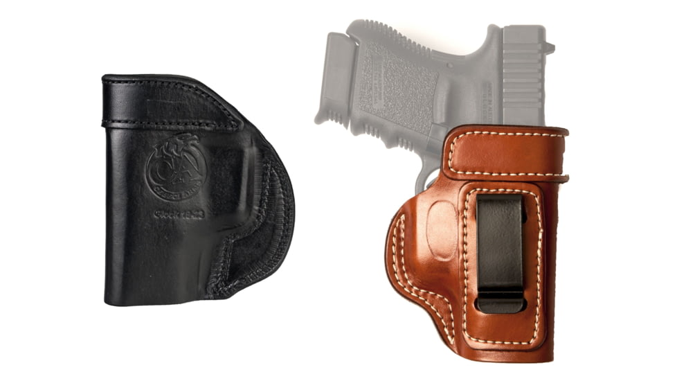 Cebeci Arms Glock Leather IWB Holster Reinforced Mouth 20799, Black, Tan