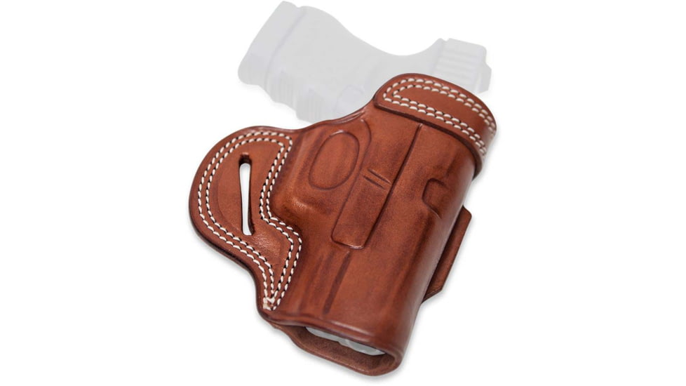 Cebeci Arms Leather Reinforced Combat Grip Holster, 1911 &amp; All Clones 3.5in, Right Hand, Tan, 20724RT02