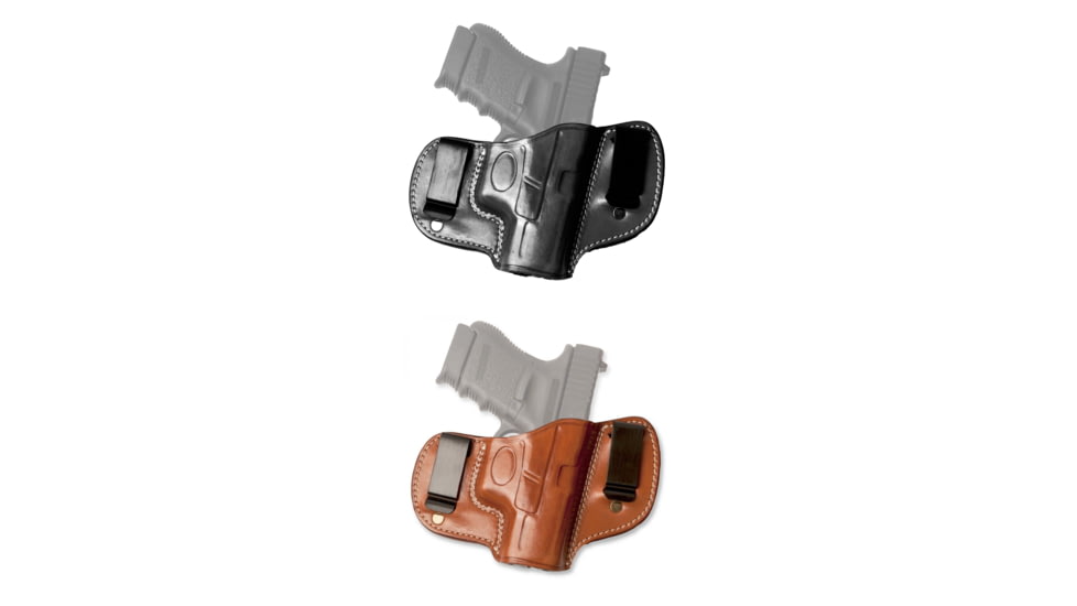 Cebeci Arms Remington Leather Double Clip Inside Waistband Holster 20590, Black, Tan