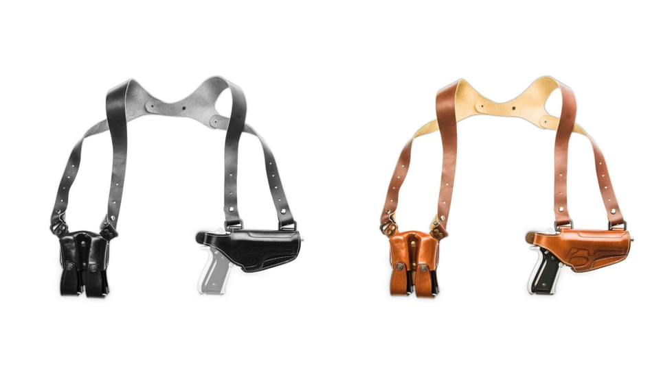 Cebeci Arms SCCY Leather Horizontal Shoulder Holster LHS 21020, Black, Tan