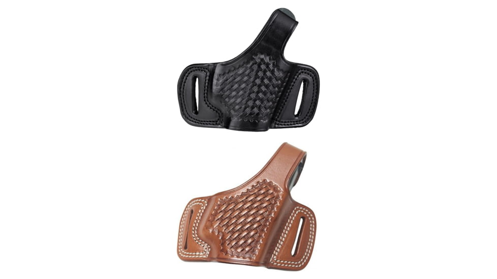 Cebeci Arms Sig Sauer Leather Half Pancake Holster Basketweave 20955, Black, Tan