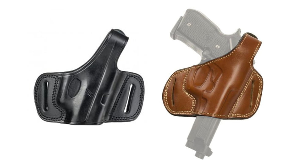 Cebeci Arms Springfield Leather Half Pancake Holster 20887, Black, Tan