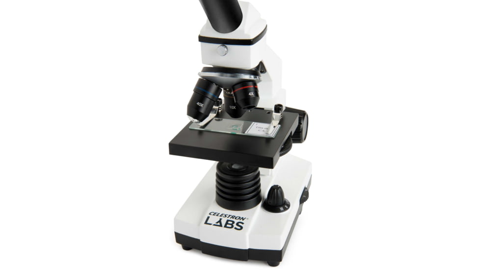 Celestron Labs CM800 Compound LED Microscope,10x,20x Eyepieces and 4x,10x,40x Objective Lenses 44128