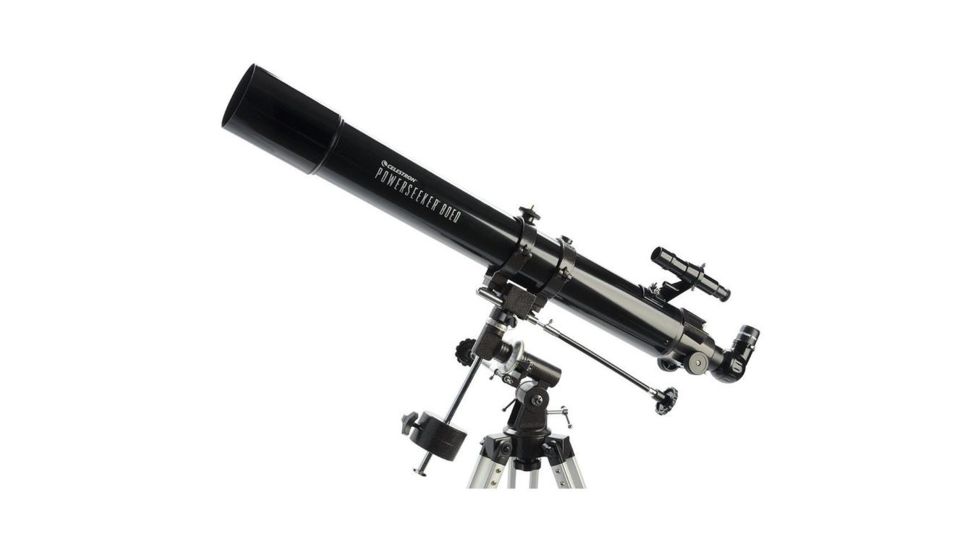OpticsPlanet Exclusive Celestron PowerSeeker 80EQ Refractor Telescope with Motor Drive Package, Tripod, 21048-OP