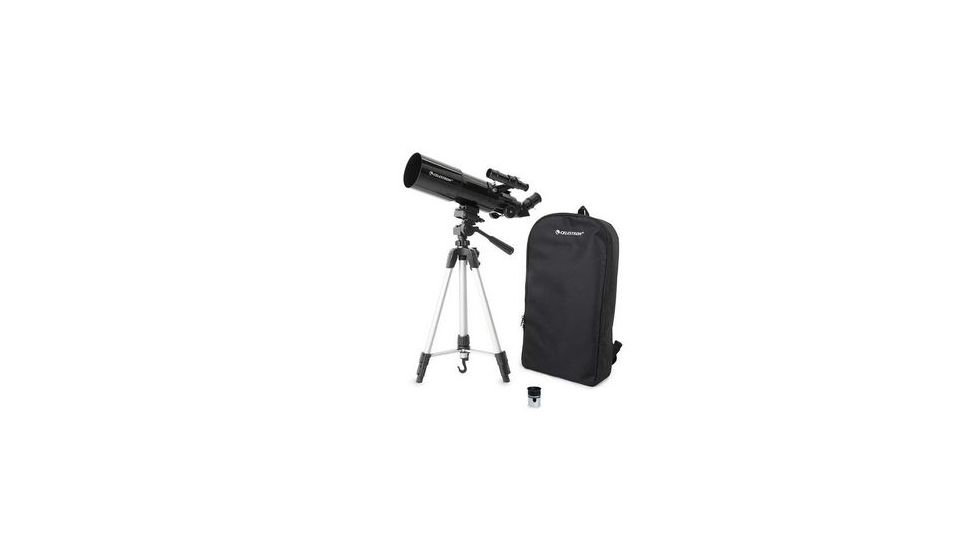 Celestron Travel Portable Scope 80, f/5 With Backpack,, Black, 22030