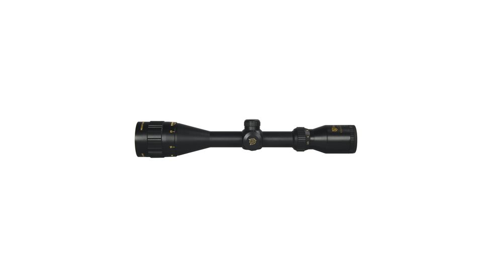 Nikko Stirling Gameking Rifle Scope 3.5-10x44mm Adjustable Objective Red/Green Illuminated LRX Reticle Matte Black Finish