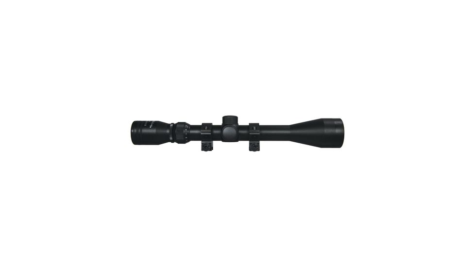 Nikko Stirling Mountmaster Rifle Scope 4-12x40mm 4-Plex Reticle Matte Black Finish With One Inch Rings