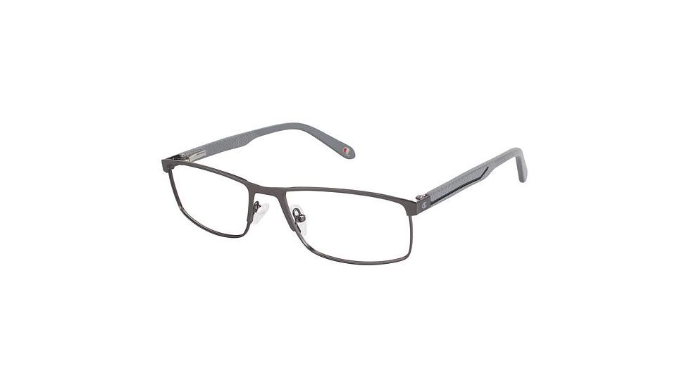 Champion Eyes 2008 Single Vision Prescription Eyeglasses - Frame MATTE GUN, Size 55/17mm CU200801