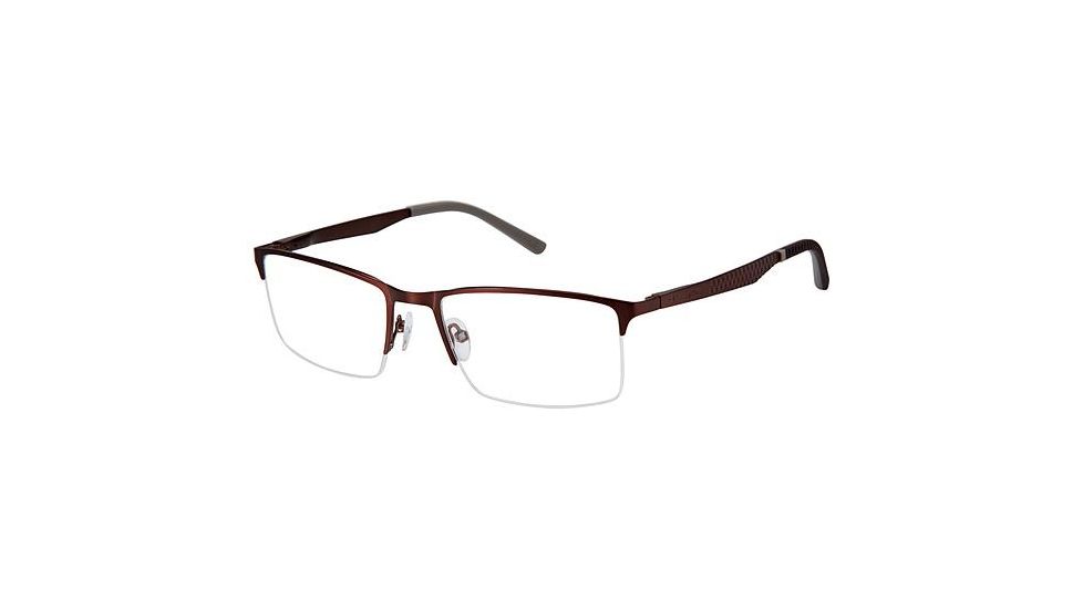 Champion Eyes FL1001 Prescription Eyeglasses - Frame MATTE DK BROWN, Size 55/19mm CUFL100103