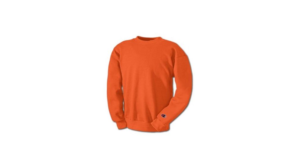 Champion Mens Powerblend Eco Fleece Crew Sweatshirt, Orange, Medium S600 M ON