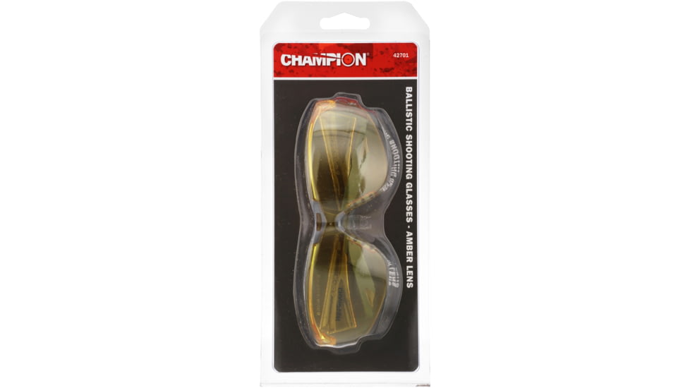 Champion Traps and Targets Ballstic Shooting Glasses, 1 Pair, Amber, 42701