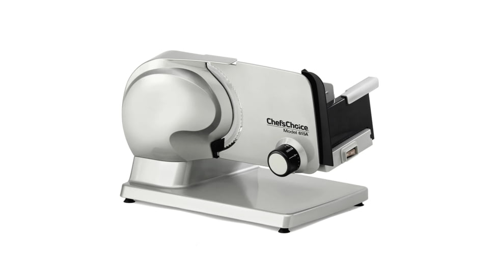 Chefs Choice Model 615A Premium Electric Food Slicer, 7 in Blade, 120 Watts, Cast Aluminum &amp; Stainless Steel Body, 615A001
