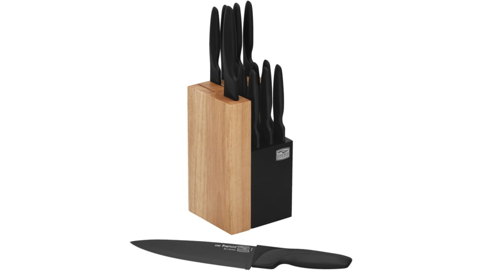 Chicago Cutlery Prohold Coated Kitchen Set Knife, Black soft grip synthetic handle, 1108684