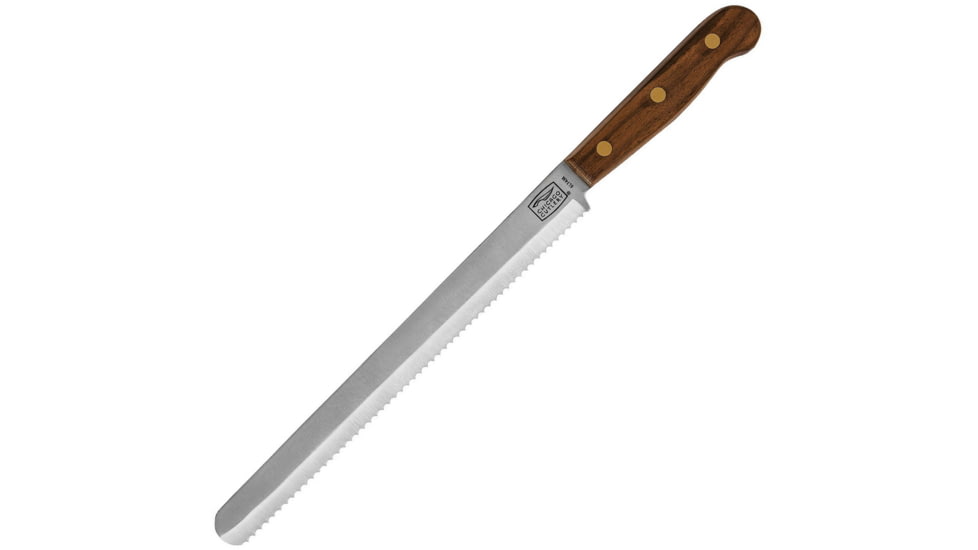 Chicago Cutlery Walnut Tradition Bread Knife, 10 satin finish serrated high carbon stainless bl, Walnut handle, BT10P