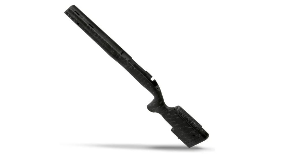 Christensen Arms BA Tact Fiberglass W/Carbon Fiber Right Hand Bull Channel Rifle Stock, Black/Gray, Short Action CA11092-1-2-2-12