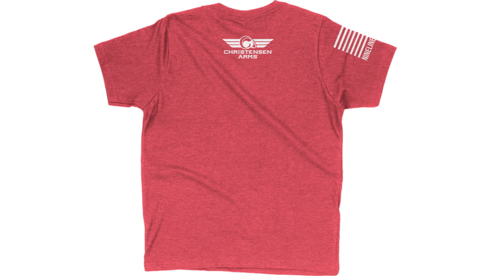 Christensen Arms Circle Mountain Design T-Shirt - Men's, Small, Red, 720-00097-00