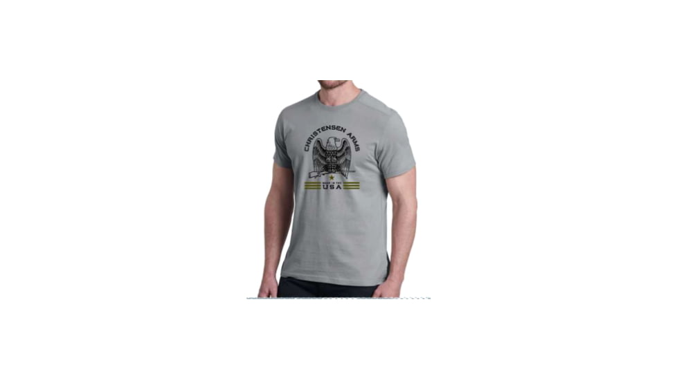 Christensen Arms Classic Eagle SS Tee - Men's, Ash Gray, M, 730-CA062-40-00-101-03